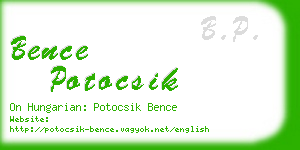 bence potocsik business card